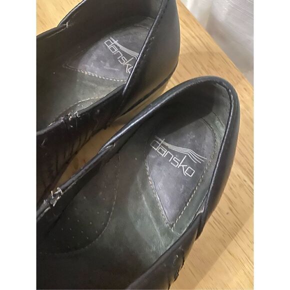 Dansko black leather slip on clogs size 38 - Picture 4 of 9